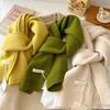 Pure Wool Knitted Women Scarf Solid Color Korea Style Winter Warm Outdoor Scarves Tassel Shawls Pashmina Lady Wrap