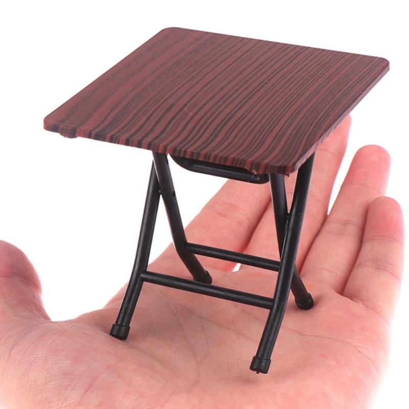 Collapsible Miniature Table And Chairs Set Realistic 1/12 Dollhouses Accessories With Detailing