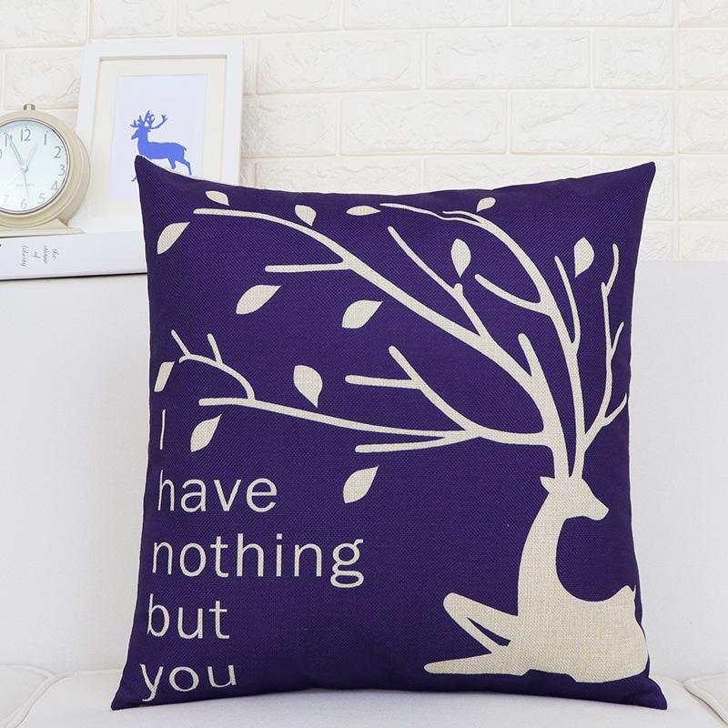 Pillow Cushion Office Waist Pillow Car Sofa Living Room Seat Lumbar Cushion Nordic Style Cotton Linen Square Pillow