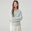 Round Neck Hollow Cashmere Cardigan - 2026 Autumn Women's Elegant Single-Breasted Versatile Warm Outerwear