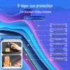 A1R 2025 Double Layer Fishing Umbrella: Large, Black Glue, Sun Protection, Windproof, Rainproof, Folding Design