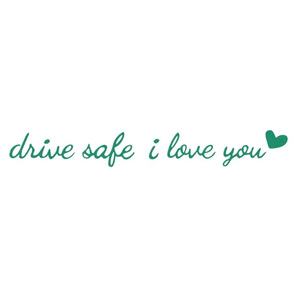 Universal Car Safety Mirror Window Sticker Decal Drive You I Love Decals Interior Safe Automotive Decor J9G3