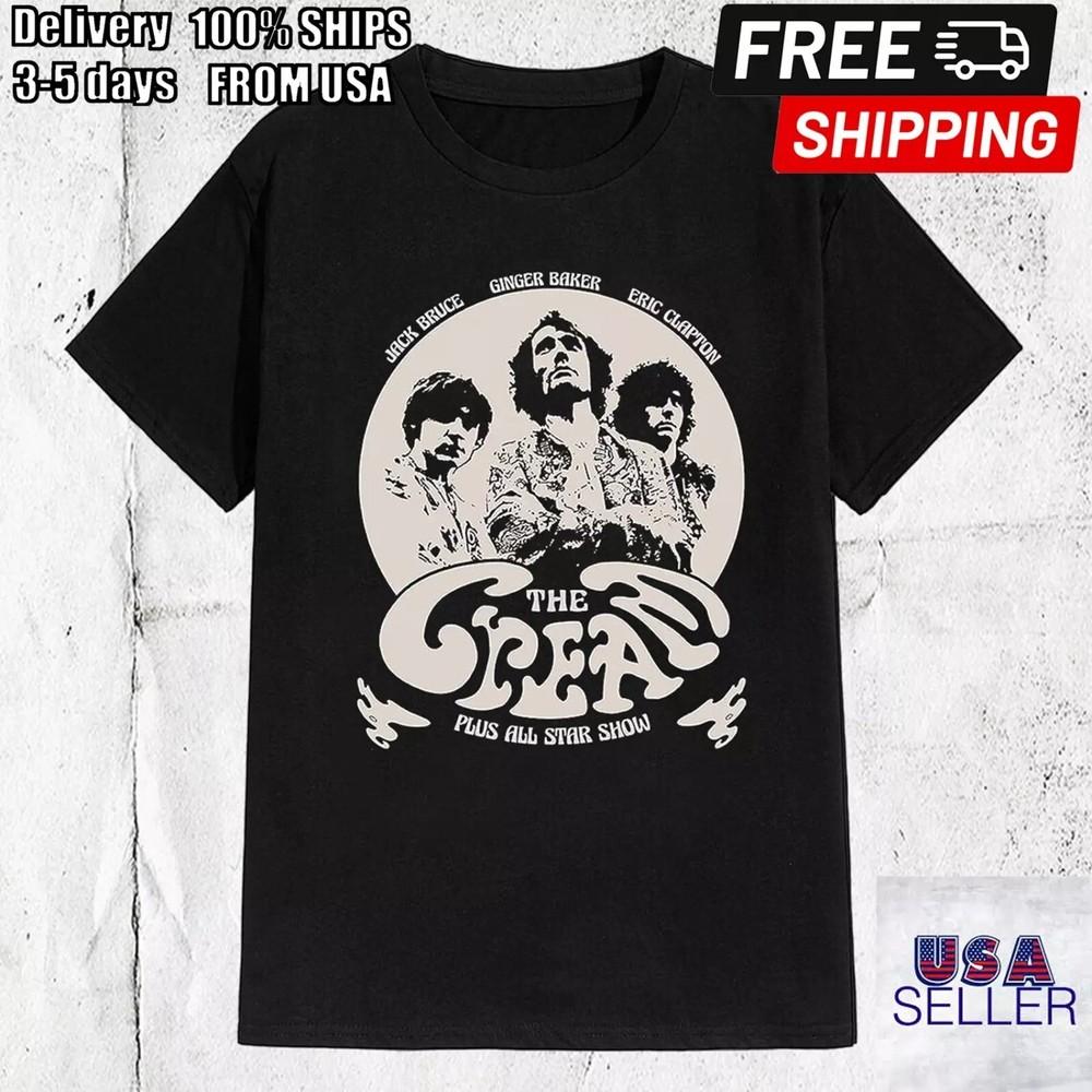 

Cream Band Eric Clapton Plus All Star Show Unisex T Shirt Full Size S-5XL Unisex T-Shirt M