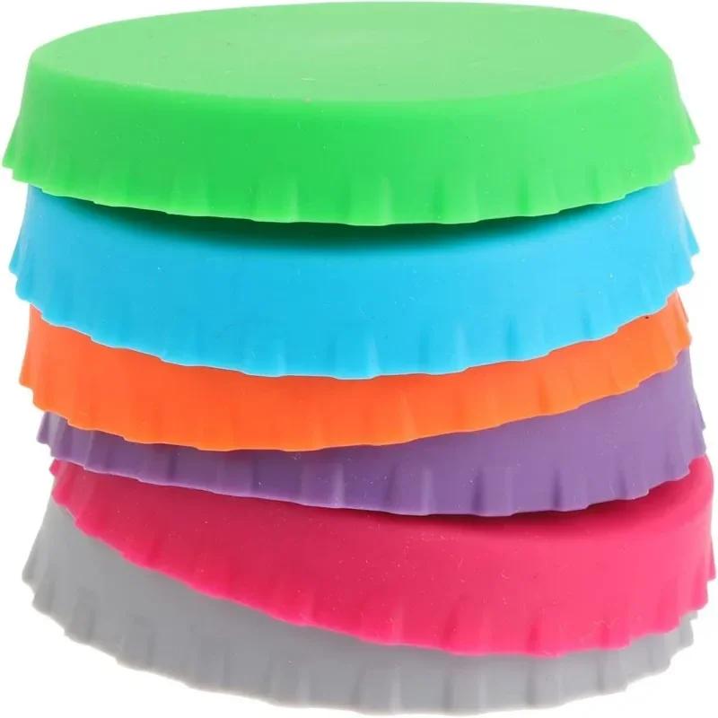 

6 шт. многоразовые крышки для хранения продуктов питания сохраняют свежесть жестяные банки крышки для контейнеров для домашних животных силиконовые крышки для банок горячие кухонные принадлежности защита от плесени горячие