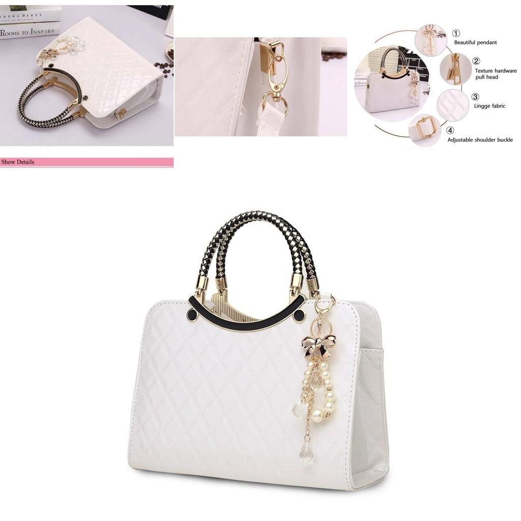 Beautiful Square Vertical Section Handbag With Zipper Opening And Multiple Pockets