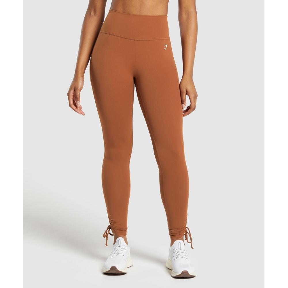 

Леггинсы до щиколотки с лентой GYMSHARK Медно-коричневый B8A9Q NCCY XS