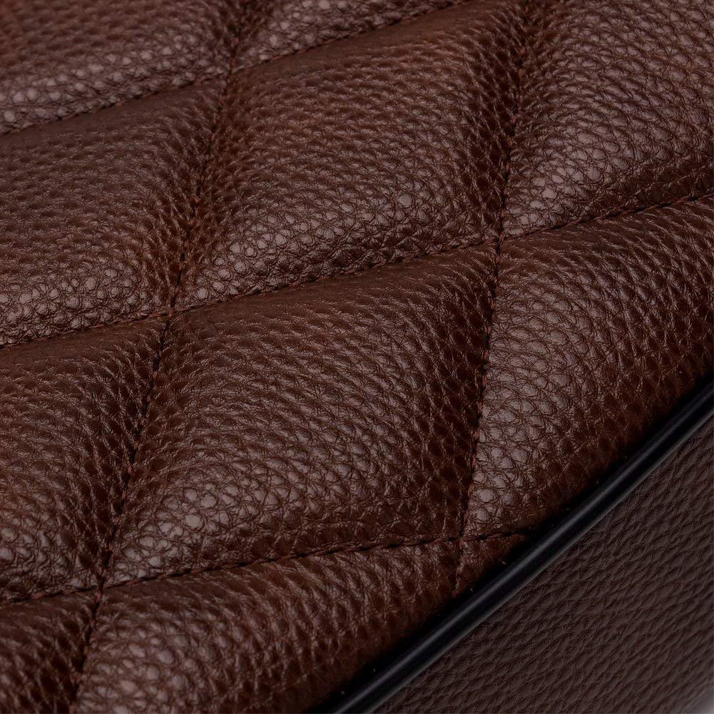 Karun Vintage Retro Cafe Racer Seat for CB, CL, SR, XJ, GS, and KZ (Diamond Hump, Brown)