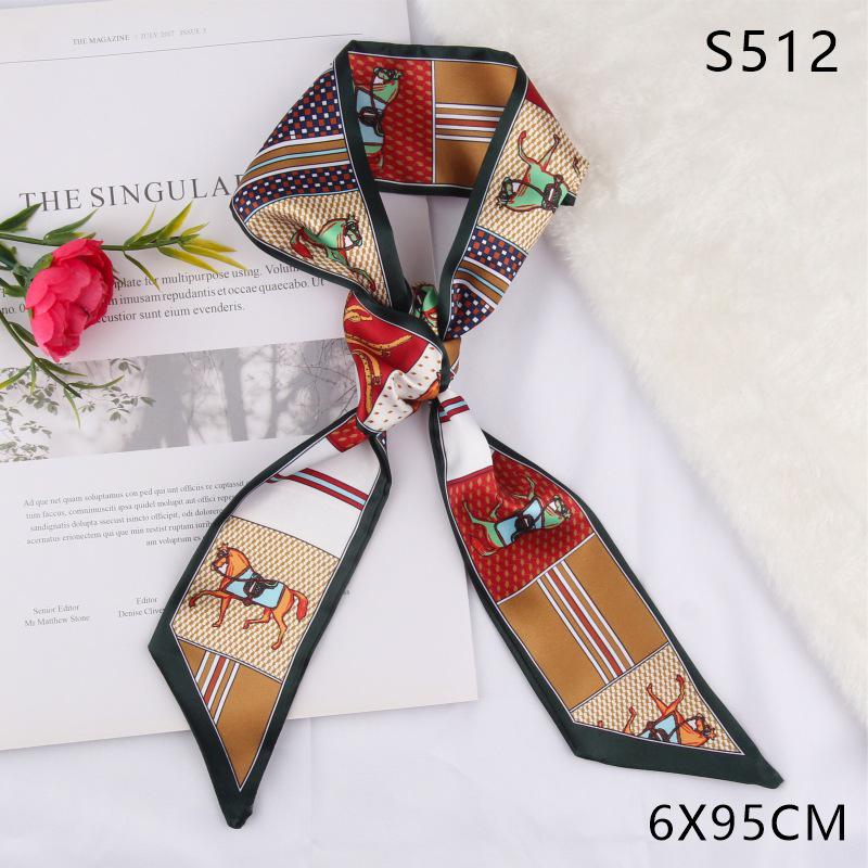 Versatile Vintage Silk Scarf: Hair Tie, Headband, Bag Accessory