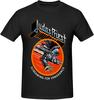 Judas Rock Priest Band Mens Shirt Short Sleeve Crew Neck Shirts Men's Cotton Tee Shirt Black Small
