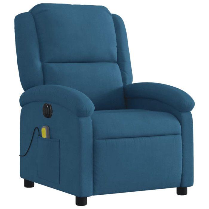 VidaXL Electric Massage Recliner, Relaxation Chair with Adjustable Backrest and Footrest, Seat of 3204299