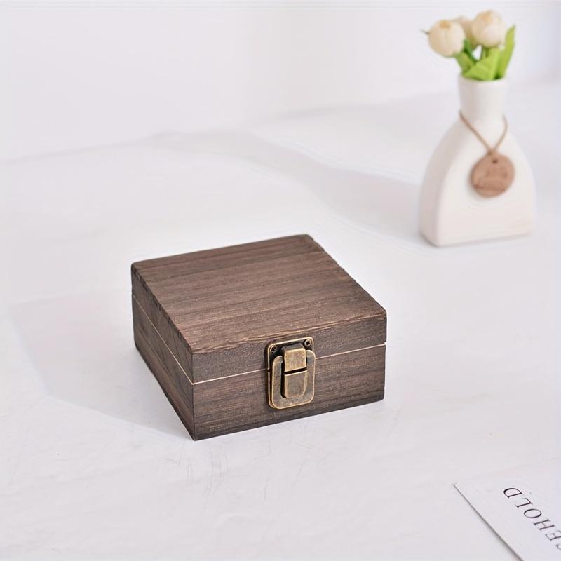 1 ks Vintage šperkovnice z paulovnie pálené dřevěným uhlím s výklopným víkem, úložný box z masivního dřeva, suvenýr, dekorativní řezbářské řemeslo, organizér
