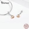 BAMOER Heart Infinity Love Pendant Charm for European Bracelet & Bangle Rose Gold Color