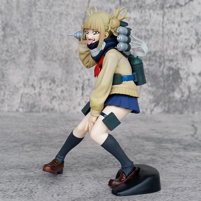 My Hero Academia Anime Character Peripheral Himiko Toga Cute Uniform Battle Version Figure Desktop Ornaments Model Toy Gift
