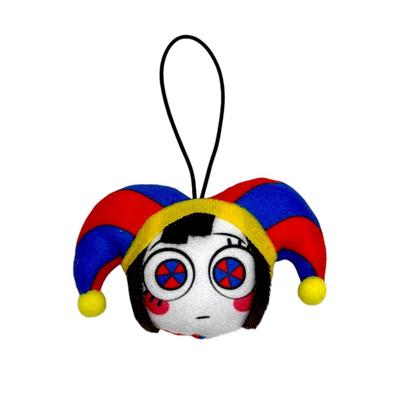 Geweldig Digitaal Circus Plat Gezicht Mascotte Pluche Speelgoed, Ca.. 8 cm (Pomni (Circus))