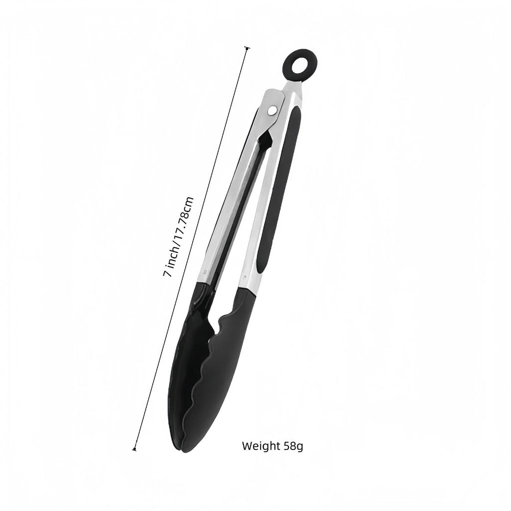 High-Temperature Resistant Silicone Meat and Grill Clips - Stainless Steel Kitchen and Barbecue Scald-Proof Clips