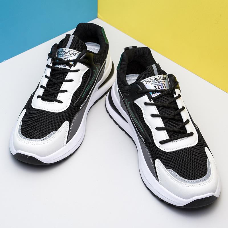 2025 Spring New Men's Sports Shoes Running Shoes Flying Woven Breathable Mesh Trendy Shoes Men's Shoes