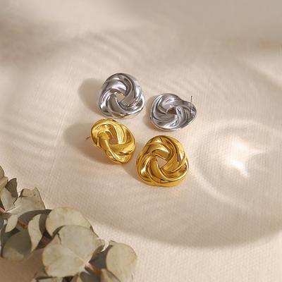 Wind Geometry Irregular Titanium Steel Stud Earrings Women Do Not Fade Niche High-End Stainless Steel Earrings Earrings