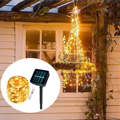 100 LED Solar Fairy Waterproof Copper Wire String Lights Christmas Party Garland Solar Power Lamp for Outdoor Garden Wedding