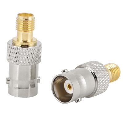 2st BNC hona till SMA hona typ RF-kontakt Koaxialadapter Testomvandlare
