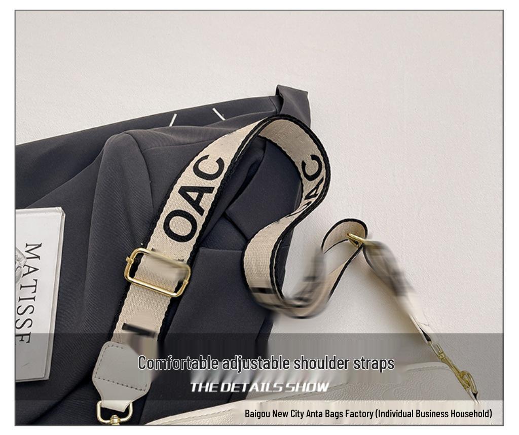 Versatile Women's Handbag: High-End Print with Wide Strap for Shoulder or Crossbody Wear