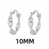 925 Silver Hoop Earring For Women Mobius Office Jewelry Braided Party Birthday Gift
