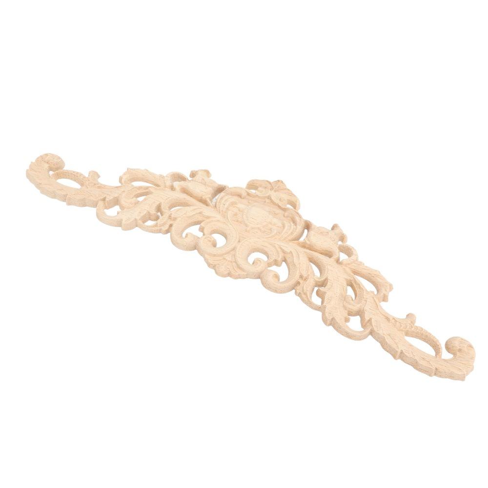 5Pcs 8cm Wood Appliques Onlays Hand Carved Corner Onlay Applique For Cabinet Door