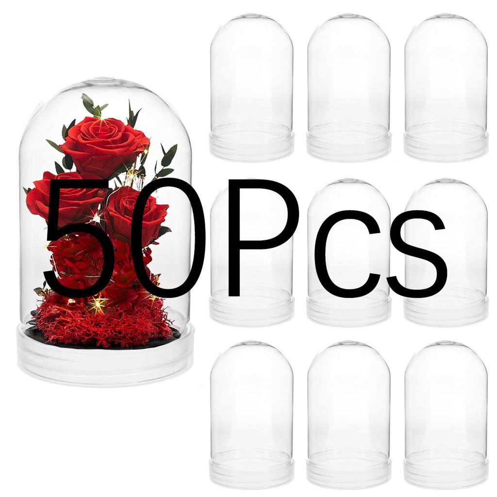 Transparent Dome Cover Diy Handmade Display Fresh Flower Petals Decoration Plastic-covered Christmas Snowman Protective Box