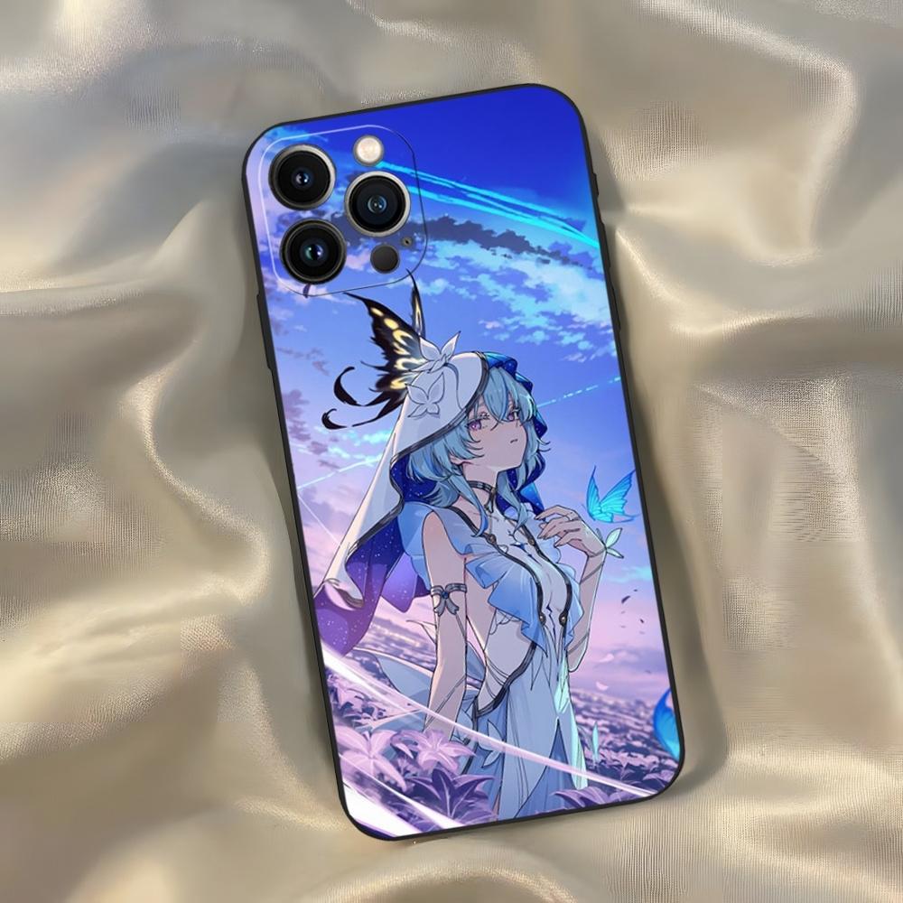 Game Wuthering Waves Phone Case for Iphone 16 15 14 13 12 11 Pro Max Xr X Xs Mini 8 Plus SE 2022 Black Soft Silicone Cover