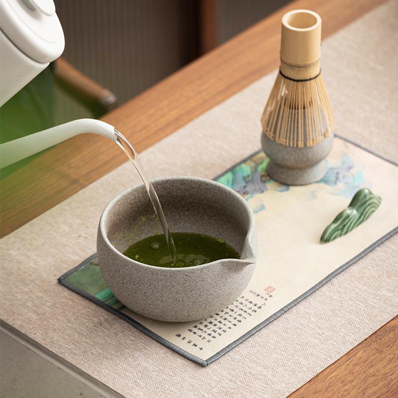 Matcha Tea Set, 7pcs Matcha Whisk Set, Matcha- Starter Making Kit, Matcha Green Tea Whisk Set with Scoop, Scoop Rest, Sifter