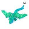 3D Printed Flying Dragon Articulated Dragon Western Style Joint Movable Dragon Model Home Desktop Craft Ornament