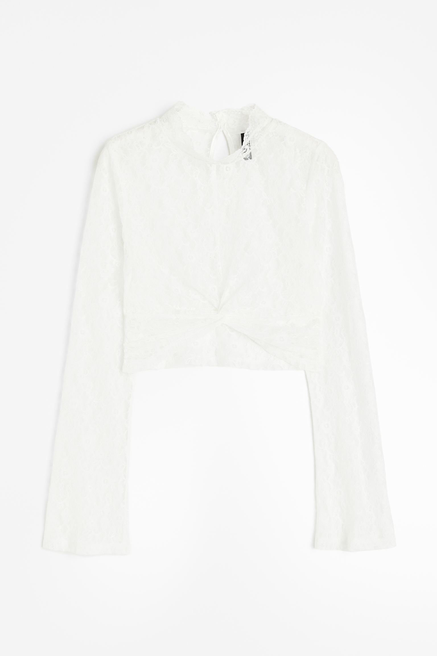 

Кружевной топ с длинными рукавами