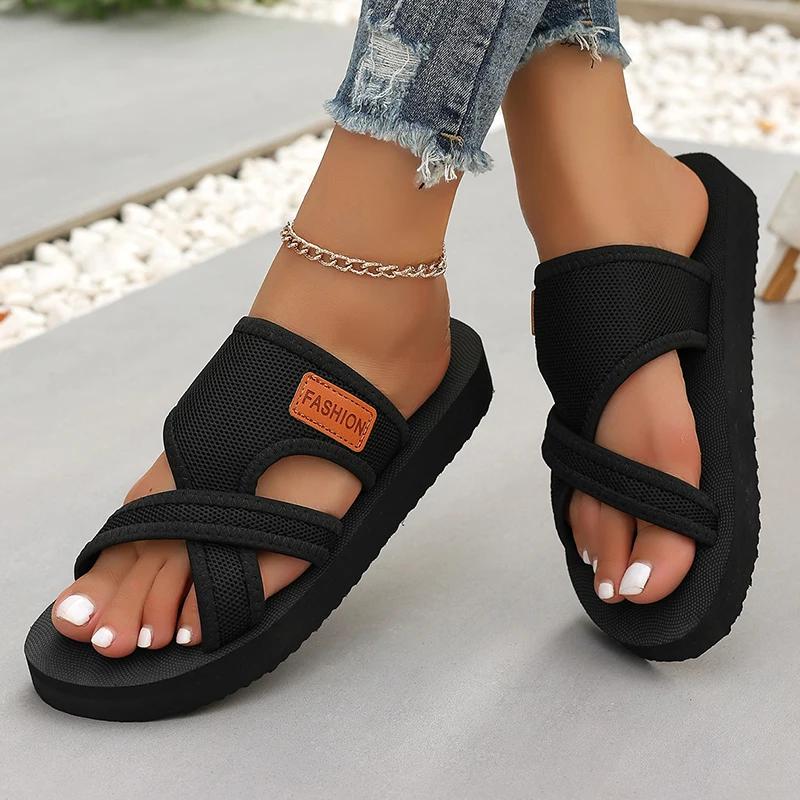 Fashion Clip Toe Sandals Solid Color Fish Mouth Comfort Casual Peep Toe Slippers Slip on Holiday Vacation Outdoors Beach Shoes