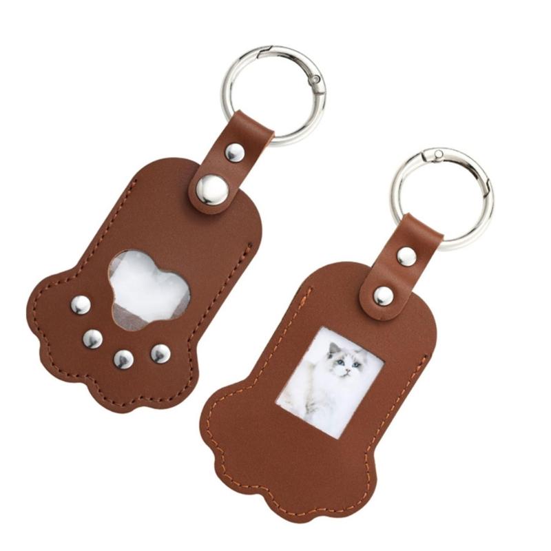 Pet Furs Memorial Keychains Dog Cats Hair Keepsakes Holder Engraved Pet Loss Gift Pet Hair Container Keyring Keepsakes