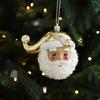 Shiny Gold Santa Claus Hanging Ornaments Snowman Merry Christmas Decor Xmas Tree Pendant  Kid Gift