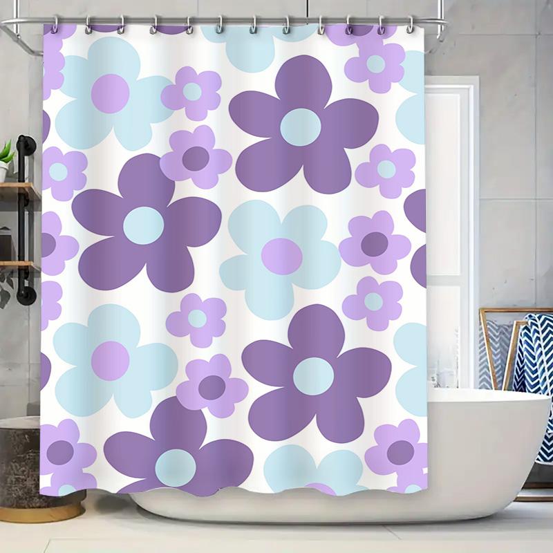 

Colorful Brush Shower Curtain Set Creative Bath Decor In Pink Yellow W60H190(CM)-1 Pcs