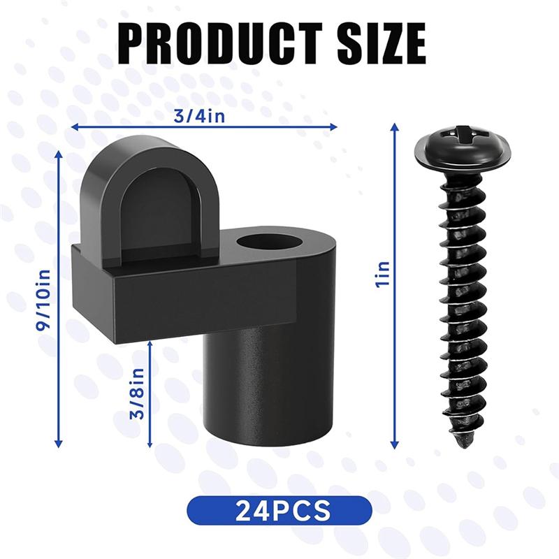 A84E-For Fastens Winter Window Screens 3/8 In Nylon Window Screen Clip With Screws Offset Window Clips