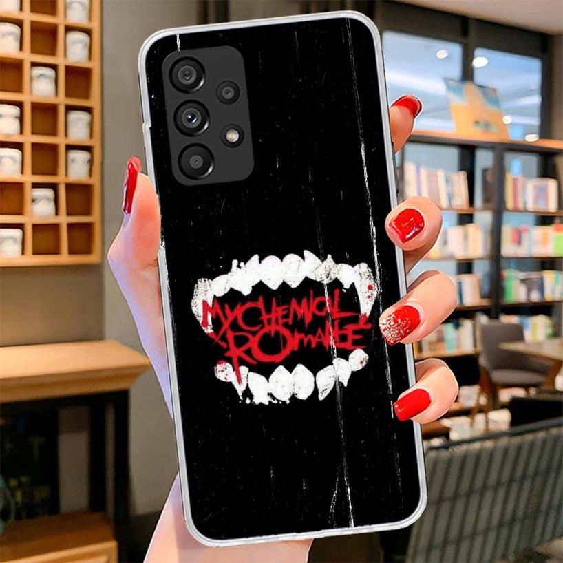 My Chemical Romance MCR Phone Case For Samsung Galaxy A12 A22 A32 A52 A72 A02S Phone Case Note 20 Ultra 10 S10 Plus A51 A71 A50S