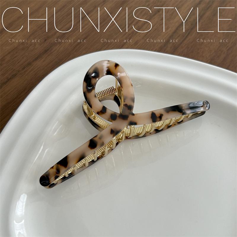 Pince Requin Femme Été 2023: Barrette à cheveux en acétate de haute qualité pour des styles élégants