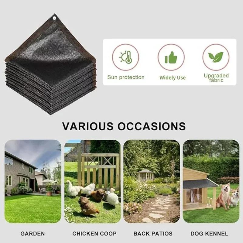 2x2m 2x4m Outdoor Yard Fence Shade Net Garden Plant Greenhouse Sun Shade Fabric Suitable for Lawn Plant Shading Yard Shade