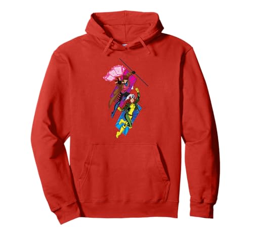 Marvel Studios X-Men  97 Gambit and Rogue Superhero Team-Up Hoodie