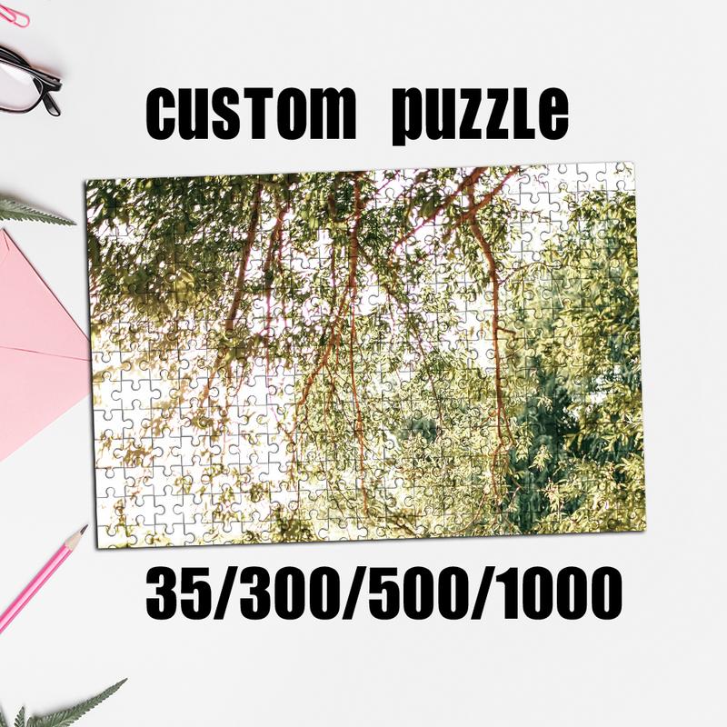 Personalized Custom Photo Puzzle Customize Personalized Photo Puzzle Game, Custom Gifts For Holiday Party, Wedding, Birthday, Va