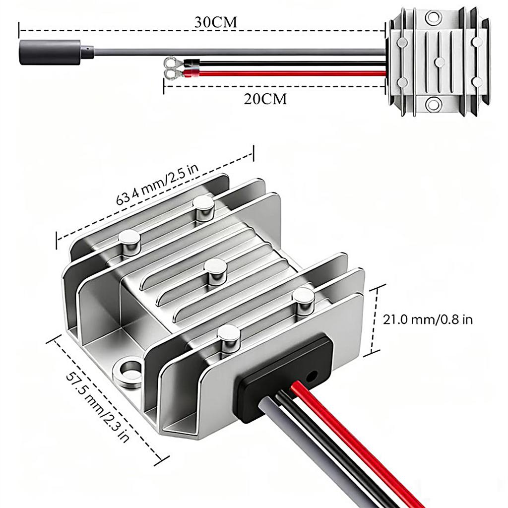 Compactly Voltages Converter 12V 24V To 30V 3.5A Power Adapter Cold Press Terminals Wire Ideal For Devices Power Supply