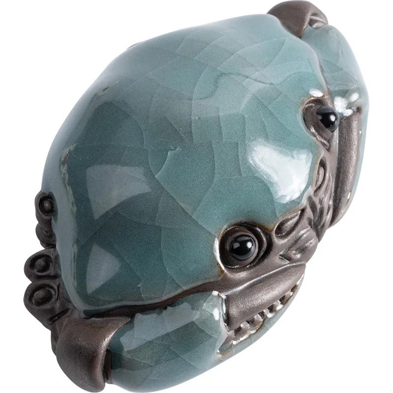 Ceramiczne Ozdoby Kraba Herbaty Zwierzątko Piec Ge Ręcznie Robione Kraby Mogą Hodować Herbatę i Bawić się Kreatywne Dekoracje Stołu do Herbaty