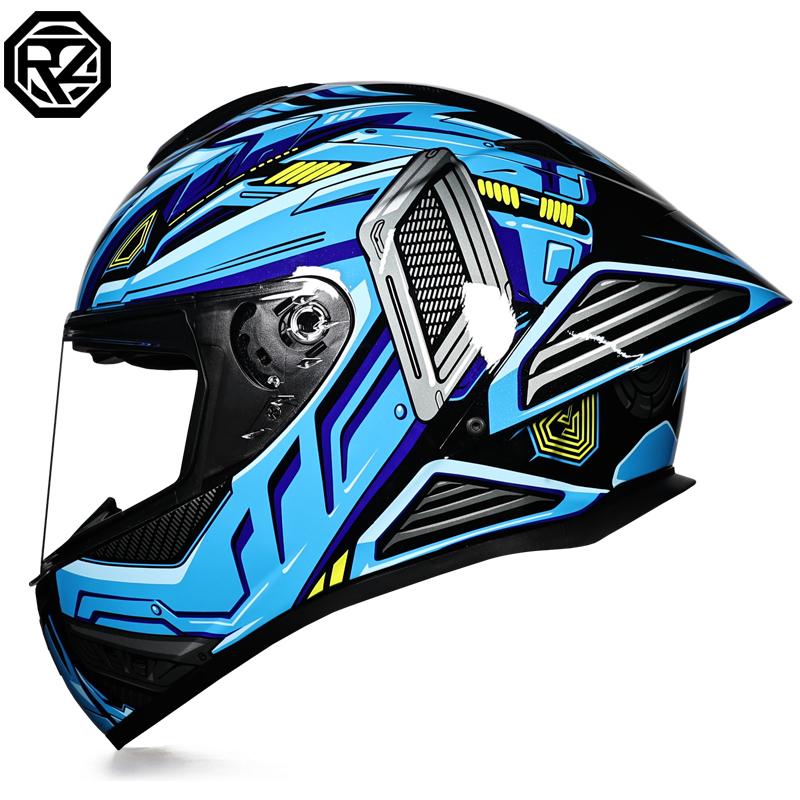 ORZ-S802-Full Face Motorcycle Helmet Single Lens ABS Shell DOT Certified Shockproof Windproof Unisex Adult Street Motorbike