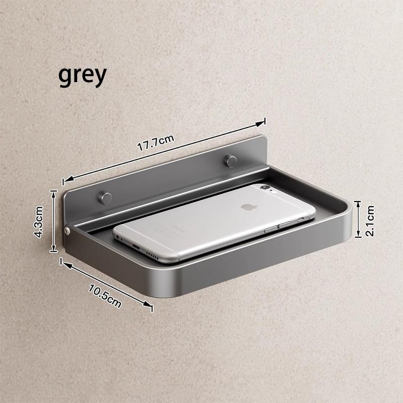 Bathroom Mobile Phone Holder Toilet Foldable Tray Punch-free Wall-mounted Storage Rack Bedside Dormitory Shelf