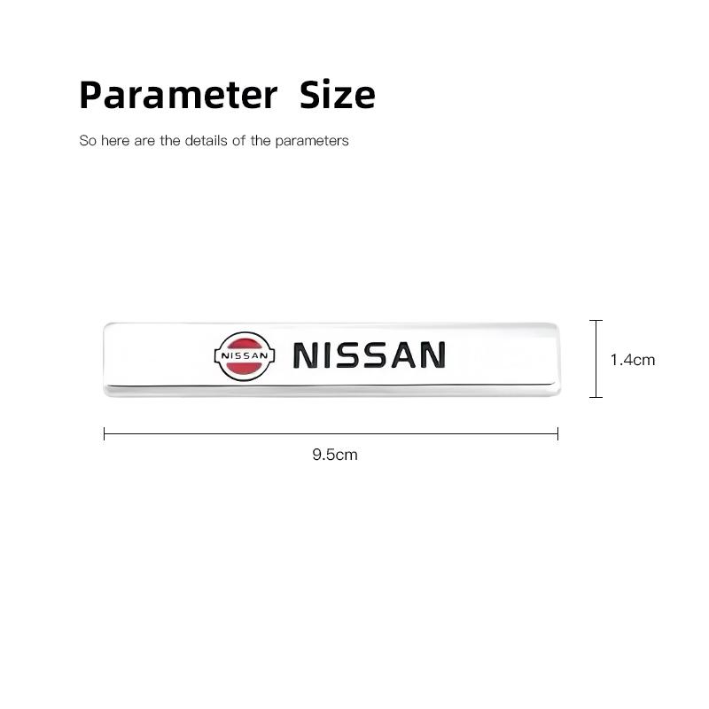 1Pcs 3D Metal Stickers Car Body Trunk Decal For Nissan Qashqai Patrol X-trail Sylphy N7 Teana Note J10 J11 u Navara Juke GTR Tiida