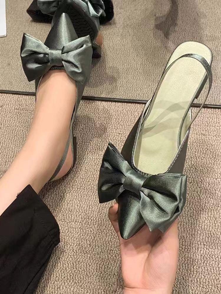 

Летние новые модные сандалии-тапочки, женская обувь для вечеринок 40 зелёный