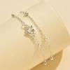 Trendy Alloy Layer Anklet for Women Waterproof Designs With Crystals Embellishments Vocation Accessory Outfits