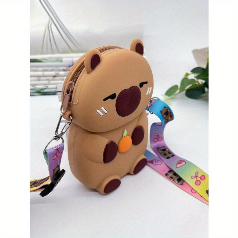 1pc Silicone Crossbody Bag, Waterproof, Lightweight, Foldable With Removable Shoulder Strap, Zip Closure, Unisex Outdoor Party Mini Coin Purse