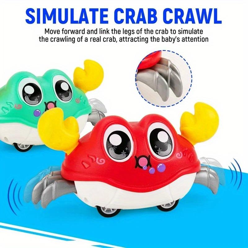 Interactive Sensory Toys for Babies Featuring a Crawling Crab, Perfect for Tummy Time And Promoting Infant Learning And Toddler Development,